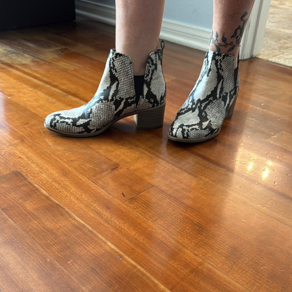 Snakeskin Ankle Boots